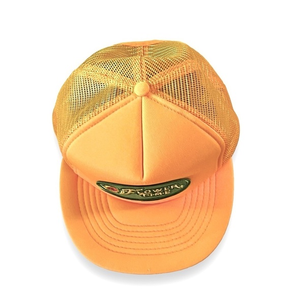 Y2K Vintage Flower Time Snap Back Trucker Hat KAP II Yellow Green Sunflower - Picture 4 of 9